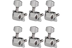 FARADY 6Pcs Guitar Semi-closed Tuners Zinc Alloy Guitar Tuning Pegs String Tuning Pegs Tuner Machine Heads Knobs Tuning Keys for Acoustic Electric Guitar (6R)