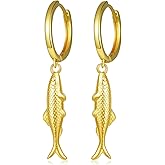Fish Earrings 925 Sterling Silver Fish Jewelry Ocean Jewelry Gifts for Women