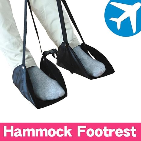 Amazon フットレスト 飛行機 足置き 二足分けスタイル 足らくらく トラベルグッズ 車用 海外旅行 便利グッズ 機内持ち込み むくみ防止 収納袋付き ネイビーブルー 足枕 オンライン通販