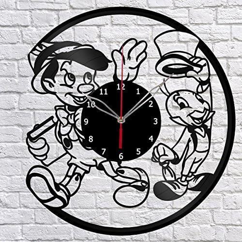 "Handmade" Reloj de Pared Hecho a Mano con Diseño de Pinocchio de