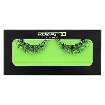 Rozia Fake Eyelashes Long Thick Dramatic Look Handmade Reusable Comfortable and Easy to apply False lashes, Artificial Eyelashes Goes with all types of Makeup