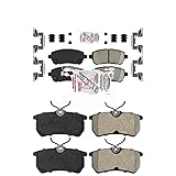 AmeriBRAKES Front Ceramic Rear Semi-Metallic Disc