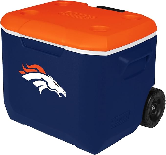 Coleman Company NFL Denver Broncos Performance Cooler, 60 quart, Blue