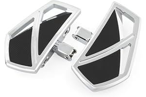 JIATABAN Motorcycle Mini Floorboards Phantom Front Foot Pegs Fit for Honda Shadow VT750 VT600C/CD VLX Deluxe Shadow VT1100C/C2 VTX1300C VTX1800F/C VT1300C Magna VF750C Sabre VF1100S V65 (Chrome)