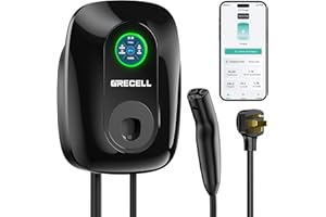 GRECELL Wall Charger for Tesla, ETL Certified 240V 48A Level 2 EV Charger for Tesla, NEMA 14-50 Home Charging Station, Bluetooth & WiFi Enabled Wall Chargers, Electric Vehicle Charge with 24.6' Cable