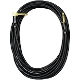 Audio 2000s E28125 1/4" TS Right Angle to 1/4" TS 25 Feet Audio Cable