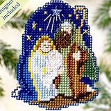 Nativity Beaded Counted Cross Stitch Ornament Kit Mill Hill 2009 Winter Holiday MH18-9305