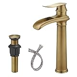 RUITHOE Antique Brass Bathroom Vessel Sink