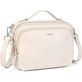 GLITZALL Multi Pockets Crossbody Bags for Women Small Top Handle Purse Satchel and Medium Pocketbooks | Fit A5 Notebook, Pad Mini, Soft Vegan Leather