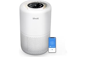 LEVOIT Air Purifier for Home Bedroom Dorm Room, Smart WiFi Alexa Control, AHAM VERIFIDE, 3-in-1 Filter with HEPA Sleep Mode for Allergens, Pollutants, Smoke, Dust, Core 200S-P, White