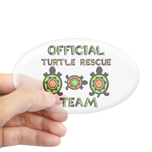 Oval de rescate de tortuga CafePress adhesivo de vinilo Oval ...