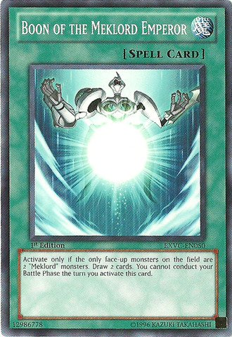 Yu-Gi-Oh! - Boon of the Meklord Emperor (EXVC-EN050) - Extreme Victory - Unlimited Edition - Common