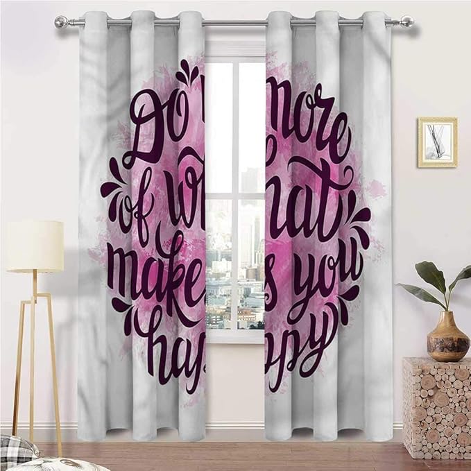 Curtains for Living Room, Quote Window Treatment Grommet