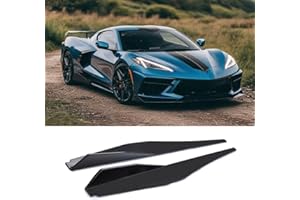 KINAUTEX Side Skirt Kit for Corvette C8 2020-2024, Gloss Black Rocker Panel Extensions, Aerodynamic Exterior Upgrade