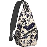PETTDY Halloween Bat Sling Bag For Men Women Shoulder Backpack Chest Bags Crossbody Daypack For Hiking Camping Outdoor Trip