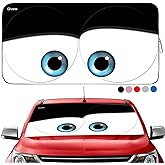 Gven- Windshield Sun Shade Windshield Cover Original Patented Car Eyes Automotive Interior Sun Protection Front Windshield Sun Visor Protector Blocks UV Rays Keep Your Vehicle Cool (Black, S)