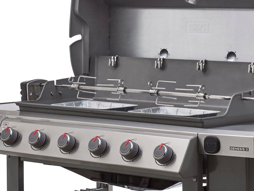 Weber 7653 Rotisserie for Use with Genesis II & II LX 4 & 6 Burner Grills : Garden & Outdoor