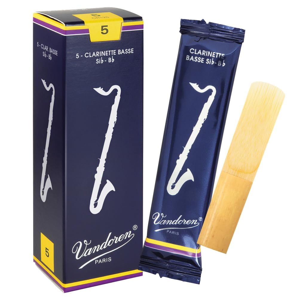 Vandoren Traditional Bass clarinet saxophone reeds, box of 5 - Strength 5