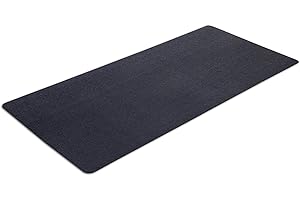 MotionTex Exercise Equipment Mat for Under Treadmill, Rowing Machine, Elliptical Machine, Fitness Equipment, Home Gym Floor Protection, 30" x 66", Black