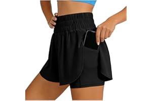 2-in-1 Women's Workout Shorts with Pockets