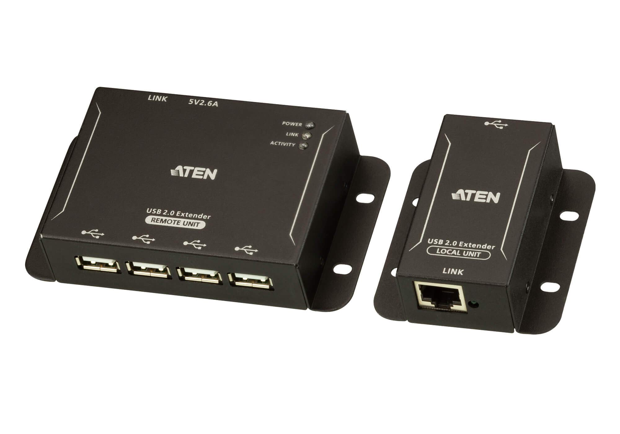Industrial USB 2.0 CAT 5 Extender 50M Cat 5/5e/6 cable 4 Port ATEN UCE3250 (local and remote unit included) 480 Mbps, Supports Windows®, OS X®, and Linux®, #1 KVM Market Leader