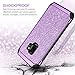 BENTOBEN Galaxy S9 Case, Samsung Galaxy S9 Case 2 in 1 Glitter Bling Hard PC Cover Coat Sparkly Shiny Leather Hybrid TPU Bumper Shockproof Protective Phone Cases for Samsung Galaxy S9, Purple