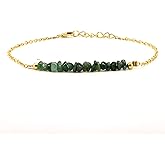 Gempires Natural Chips Bar Bracelet, Energy Healing Crystals, Birthday, Gift for Her, Gemstone Jewelry 8 inch