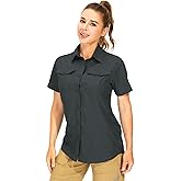 Women's Button Down Shirts UPF 50+ Short Sleeve Sun Protection Shirts Stretch Quick Dry Shirt for Fishing, Hiking, Travel