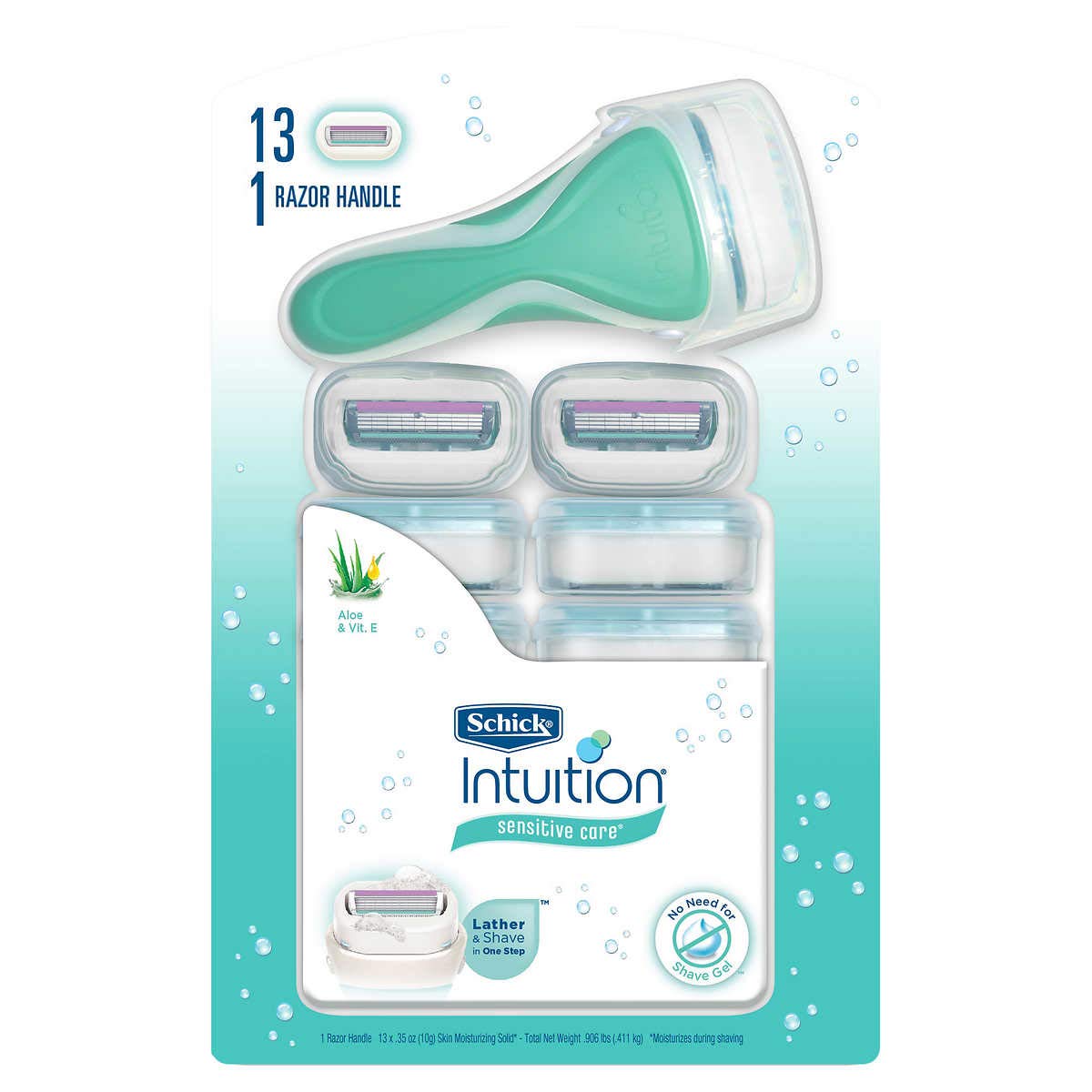 Schick Intuition Sensitive Care 13 Razors + 1 Razor Handle