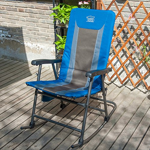 CHEAP Timber Ridge Rocking Chair Folding Padded Patio Lawn Reclining