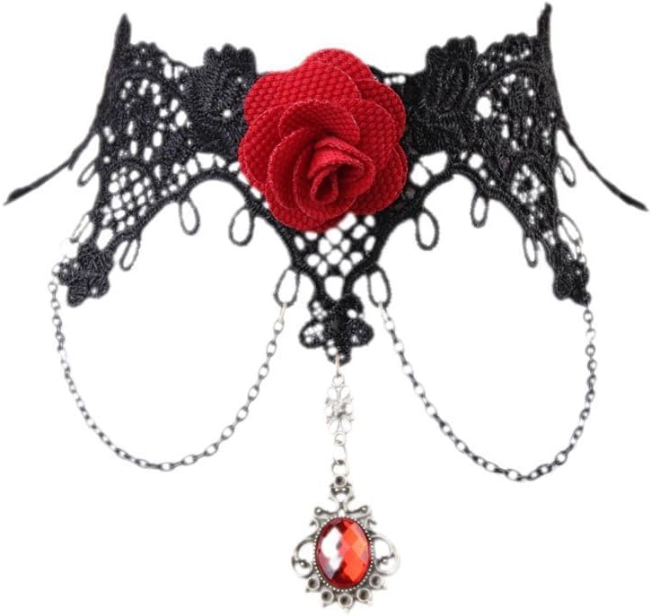 Black Gothic Choker Set Velvet Choker Necklace Lace Tattoo Choker Tassel Women Necklace (1pc Chocker)