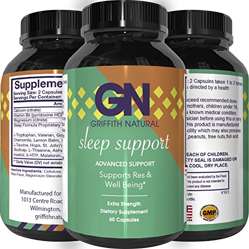 Natural Sleep Aid Pills - Best Herbal Sleeping Formula - Melatonin - GABA - L Theanine - 5 HTP - Top OTC Revitalizing Supplement Stack - Fall Asleep Fast - for Adults - Griffith Natural Natural Sleep Aid Pills - Best Herbal Sleeping Formula - Melatonin - GABA - L Theanine - 5 HTP - Top OTC Revitalizing Supplement Stack - Fall Asleep Fast - for Adults - Griffith Natural