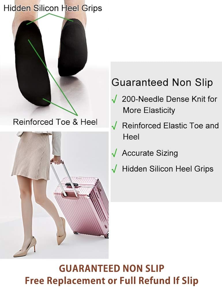 VERO MONTE 4 Pairs TRULY No Show Socks Women Cotton Ultra Low Cut Socks Flats