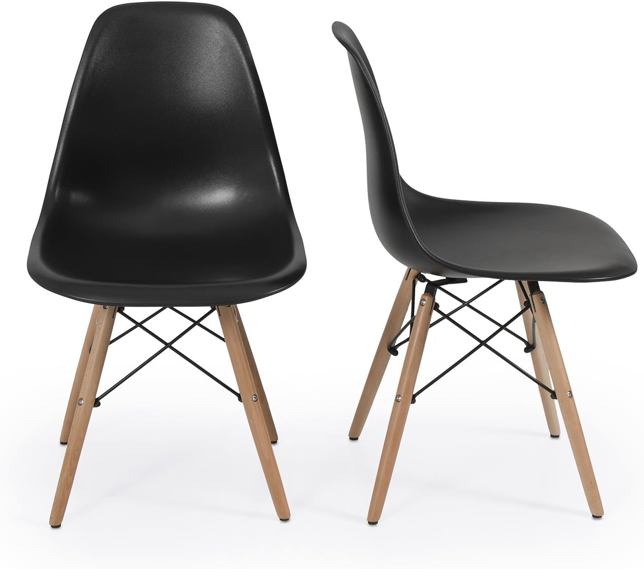 Best retro molded plastic wood eiffel legs dining chair