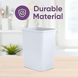 Superio Small 2.5 Gallon Plastic Trash Can, Waste