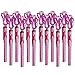 144 Pack Breast Cancer Awareness Pink Ribbon Party Favor Supplies 24 Rubber Bracelets 72 Glitter Temporary Tattoos 12 Pens 12 Cellophane Goody Bags 12 Folding Fans 12 Whistles for Fundraising Events