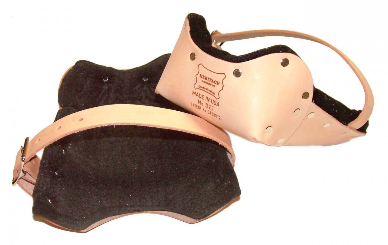 Heritage Leather 321 Easy Walk Double Felt Leather Knee Pads eBay