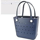 CLLTIV Tote Bag for Women - Large Rubber Beach Bag, Medium Waterproof Sandproof Travel Tote Bags for Beach Outdoor Sports