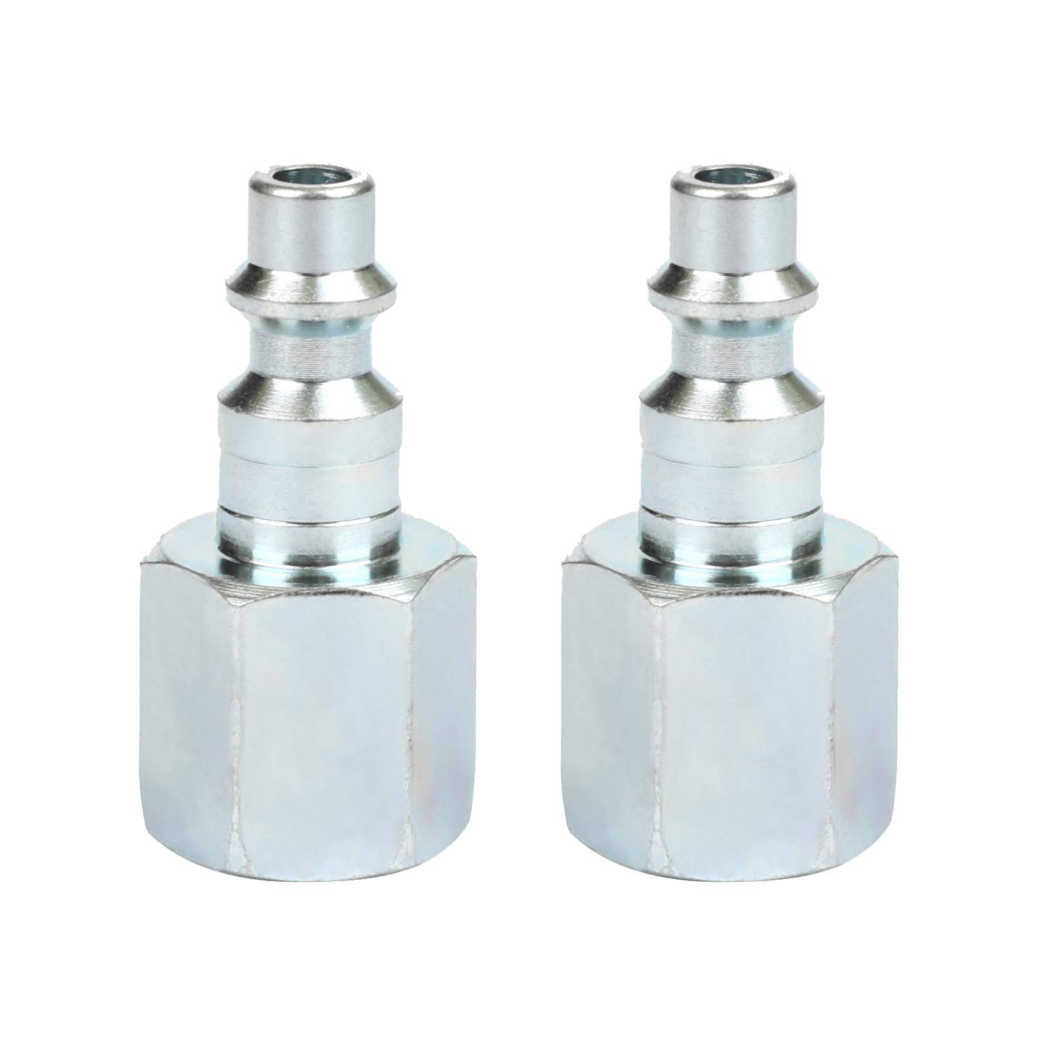 Photo 1 of WYNNsky Industrial Air Plug Set, 1/4 Inch Body Size, 3/8 Inch NPT Female Threads, 2 Pieces Steel Air Fittings