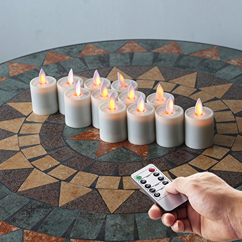Classic Pillar Real Flameeffect Flameless LED Tealight Candles 1.5" X