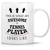 Retreez Funny Mug - This is What An Awesome Tennis Player Looks Like Coach 11 Oz Ceramic Coffee Mugs - Funny, Sarcastic, Motivational, Inspirational birthday gifts for friends, coworkers, siblings