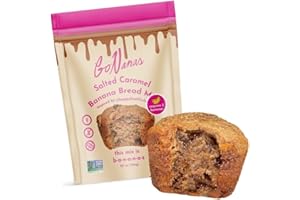 GoNanas Salted Caramel Oat Flour Banana Bread Mix, Suitable for Plant Based Vegan Diets, Gluten Free Dairy Free Snacks, Healthy Snacks For Adults, Muffin Mix, Nut Free, Cupcakes Dessert, NON-GMO, 1pk