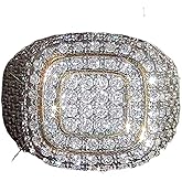 18k gold-plated full diamond ring unisex