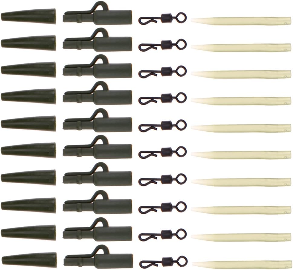 Amazingdeal365 40pc Fishing Tackle carp lead clips Quick Change swivels