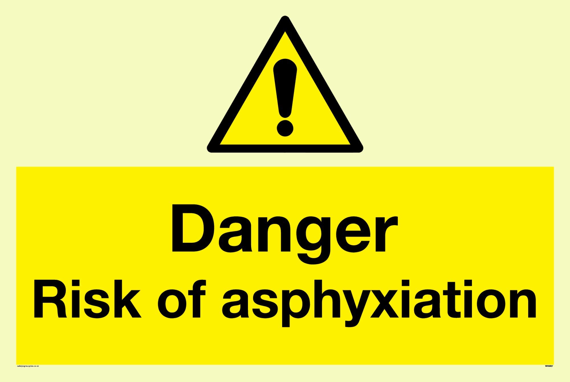 Danger risk of asphyxiation