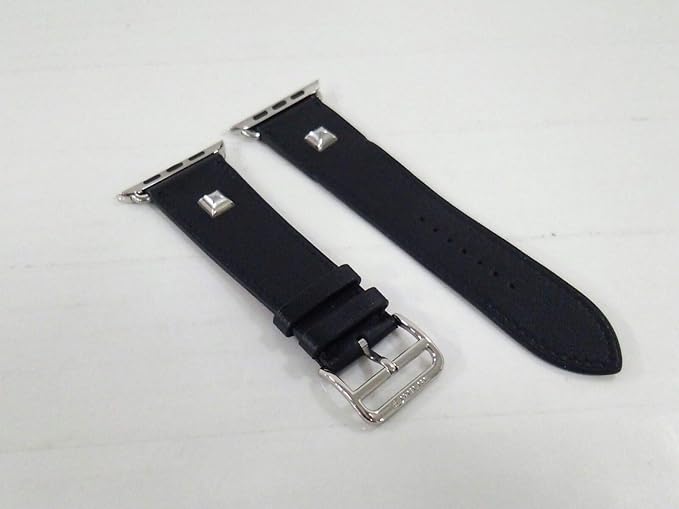 Amazon Co Jp エルメス Hermes 小物アップルウォッチ用替えベルト スタッズ シンプルトゥールメドール 42ｍｍ 黒 中古 服 ファッション小物