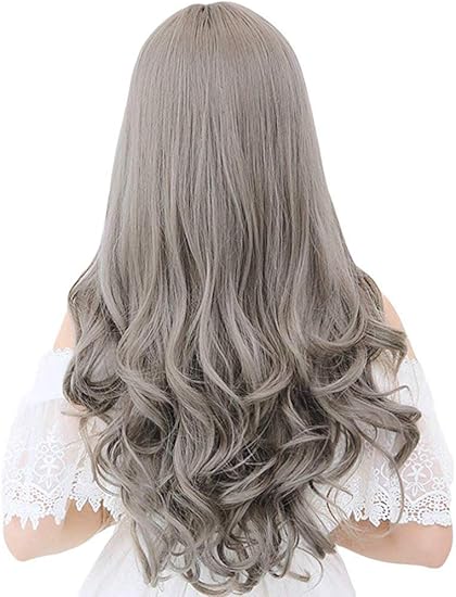 Amazon Co Jp ウィッグ ロング 亜麻グレー ファッション