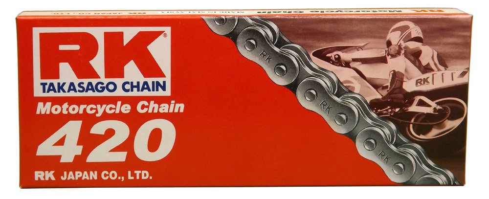 Photo 1 of RK Racing Chain M420-112 (420 Series) 112-Links Standard Non O-Ring Chain with Connecting Link