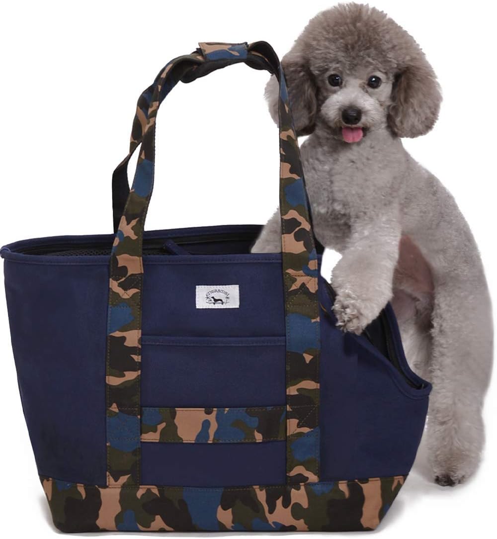 Amazon Entrambi ペット キャリー バッグ 犬 ドッグ キャンバス トート スリング 猫 ネイビー Entrambi キャリーバッグ スリング 通販