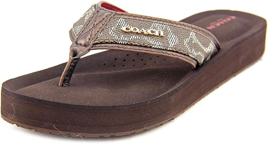 coach judy flip flops size 8